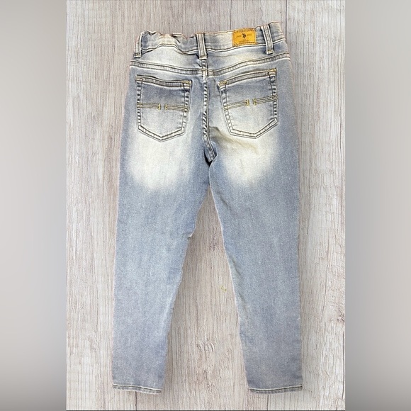 4for$20❗️U.S. Polo Assn. Girls Jeans | Size 8 | Stretchy Blue Medium Wash - Picture 6 of 11